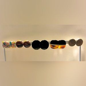 Button Style Post Earrings set of 5